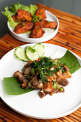 Image showing Thai Crispy Pork Meal