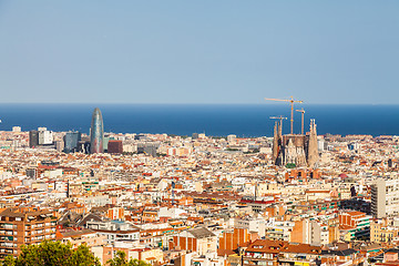 Image showing Barcelona panorama