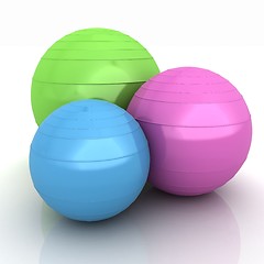 Image showing Fitness balls