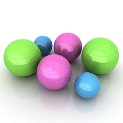 Image showing Fitness balls