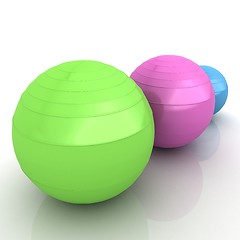 Image showing Fitness balls