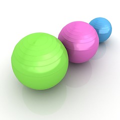 Image showing Fitness balls