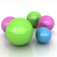 Image showing Fitness balls