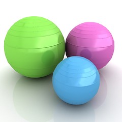 Image showing Fitness balls