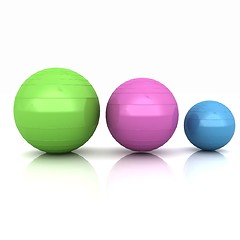 Image showing Fitness balls