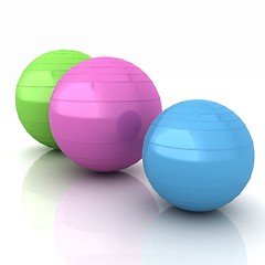 Image showing Fitness balls