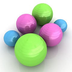 Image showing Fitness balls