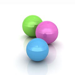 Image showing Fitness balls