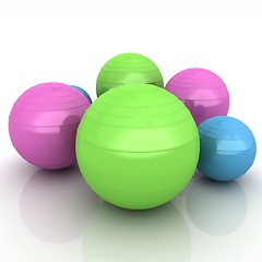 Image showing Fitness balls