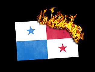 Image showing Flag burning - Panama