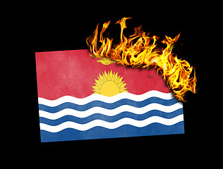 Image showing Flag burning - Kiribati