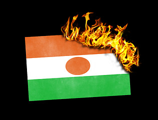 Image showing Flag burning - Niger