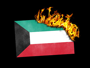Image showing Flag burning - Kuwait