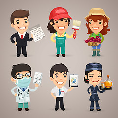 Image showing Professions Cartoon Characters Set1.4