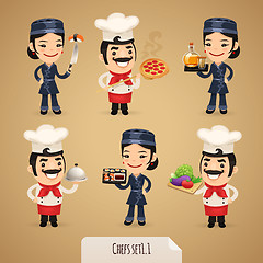 Image showing Chefs Cartoon Characters Set1.1