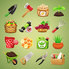 Image showing Farmers Tools Icons Set1.1