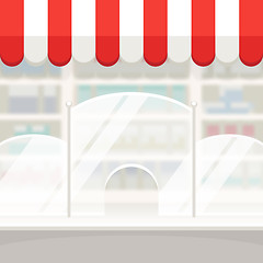 Image showing Facade of a Shop Store or Pharmacy Background