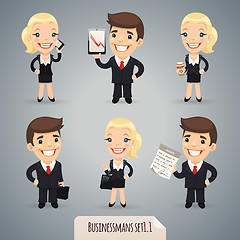 Image showing Businessmans Cartoon Characters Set1.1