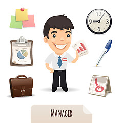 Image showing Male Manager Icons Set