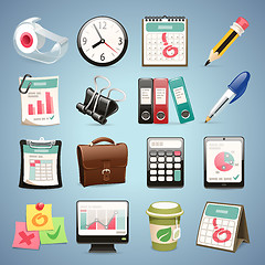 Image showing Office Equipment Icons Set1.1