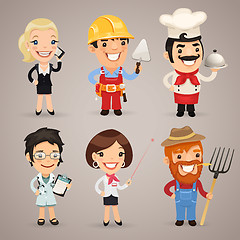 Image showing Professions Cartoon Characters Set1.2