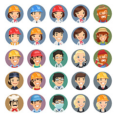 Image showing Professions Vector Characters Icons Set1.1