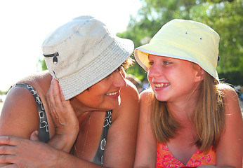 Image showing Family beach