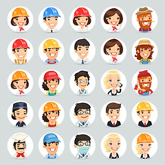 Image showing Professions Vector Characters Icons Set1.2