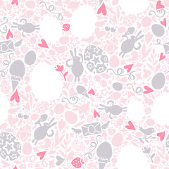 Image showing Easter Seamless Pattern in Pastel Shades