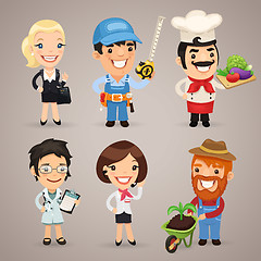 Image showing Professions Cartoon Characters Set1.3