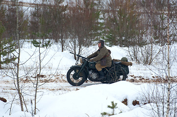 Image showing Armed motorbike