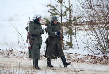 Image showing Two German soldier walking