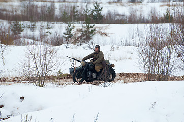 Image showing Armed motorbike