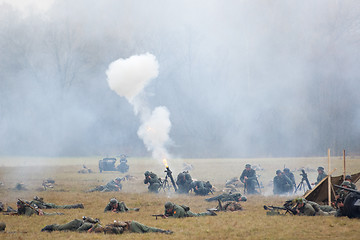 Image showing Grenade launcher shooting