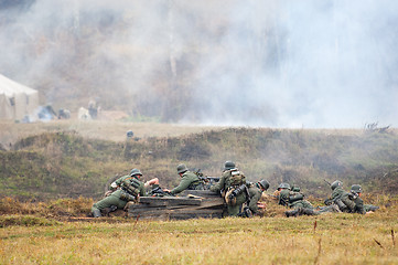 Image showing German soldiers battle