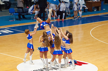 Image showing Cheerleaders pyramid