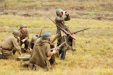 Image showing Grenade launcher shooting