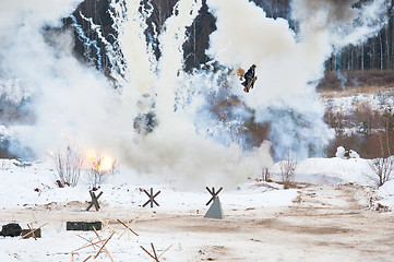 Image showing Bombing battle field