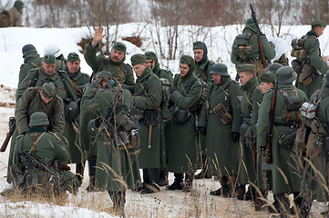 Image showing German soldiers on the rest