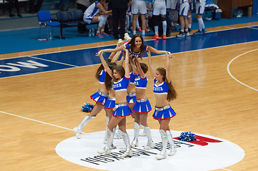 Image showing Cheerleaders pyramid