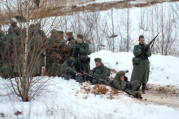 Image showing German soldiers resting