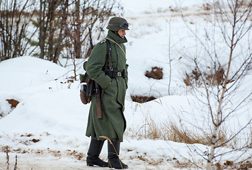 Image showing German soldier walking