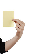 Image showing Woman and post it