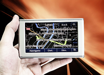 Image showing GPS in a man hand