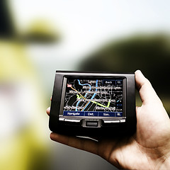 Image showing Gps in a man hand.