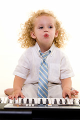 Image showing Little musician