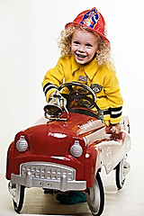 Image showing Little fireman