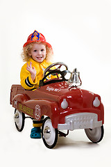 Image showing Little fireman