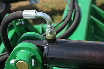 Image showing Hydraulic connectors. Agricultural machinery