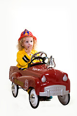 Image showing Little fireman